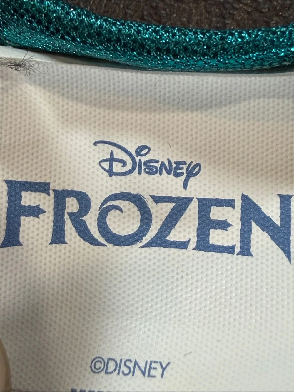 Disney Frozen Anna Girls' Teal Satin Layered Dress with Black Bodice Sz XS 3T-4T